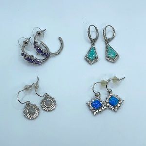 Bomb Party Earrings 4 SETS OF EARRINGS-BRAND NEW never worn NO BOX